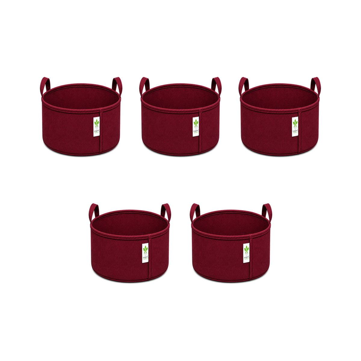 Maroon low-profile grow bag 9x6 pack of 5 v2