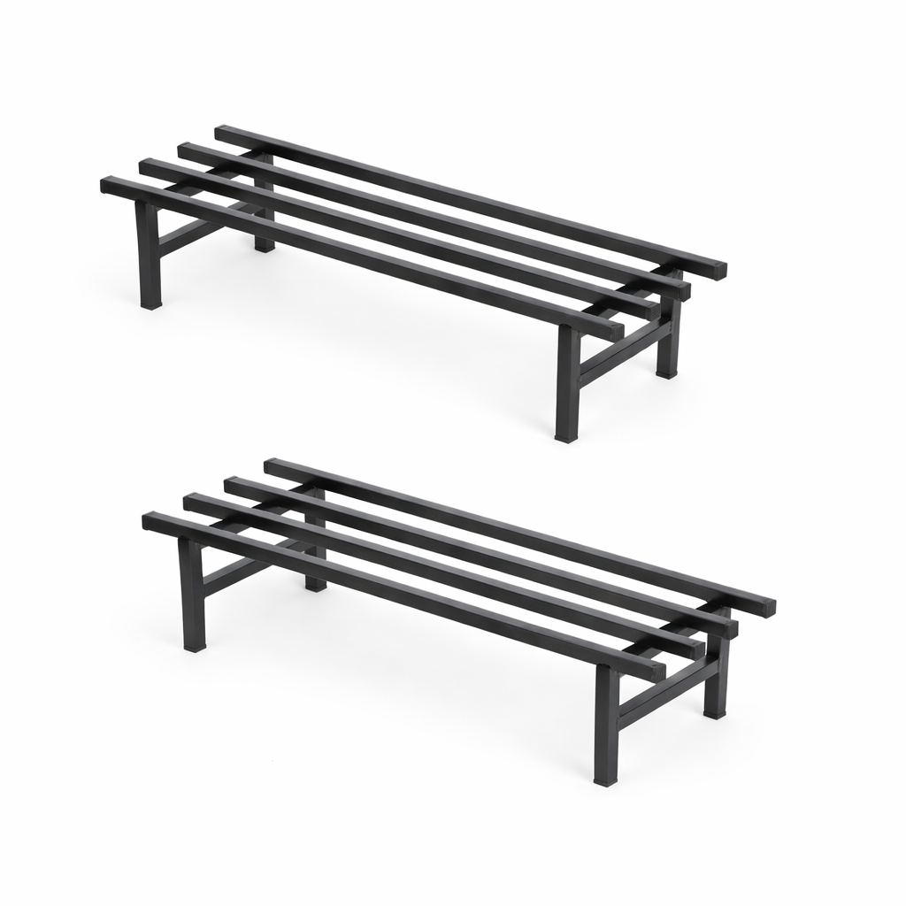 Indigrow Metal Plant Stand Rectangular | Heavy Duty Square Tube Pot Riser | Modern Indoor Outdoor Plant Holder | Rust Proof Balcony Plant Stand (Set 0f 2)