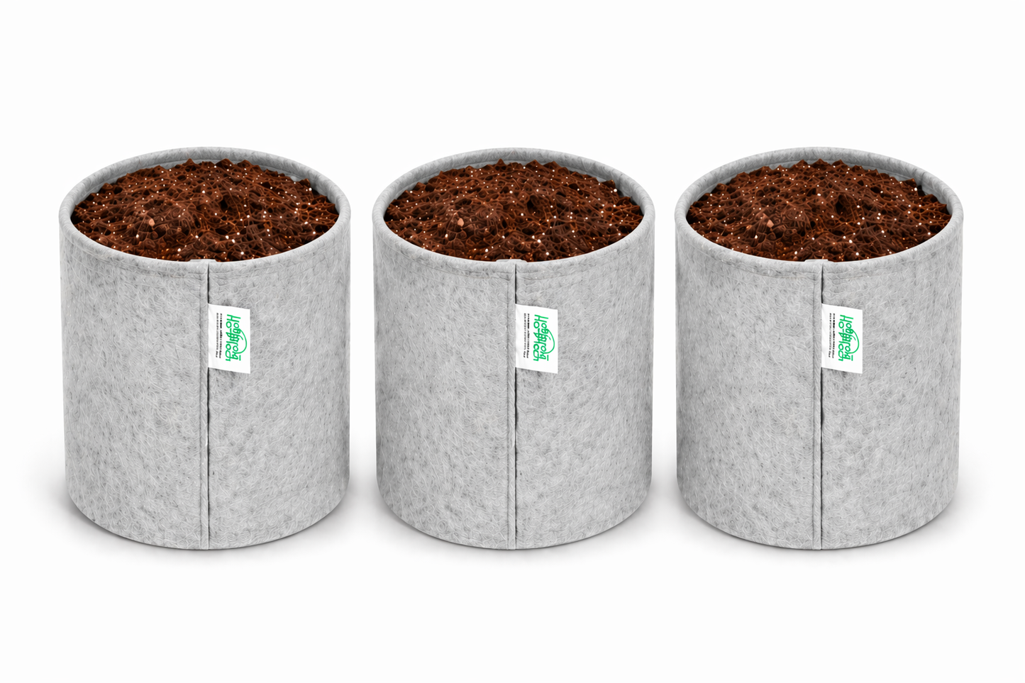 Indigrow Superior Geo Fabric Grow Bag 6x6 Inch | 400 GSM Heavy Duty | UV Protected | Air Pruning Breathable Fabric Pot with Handles | For Herbs, Coriander, Mint & Small Plants