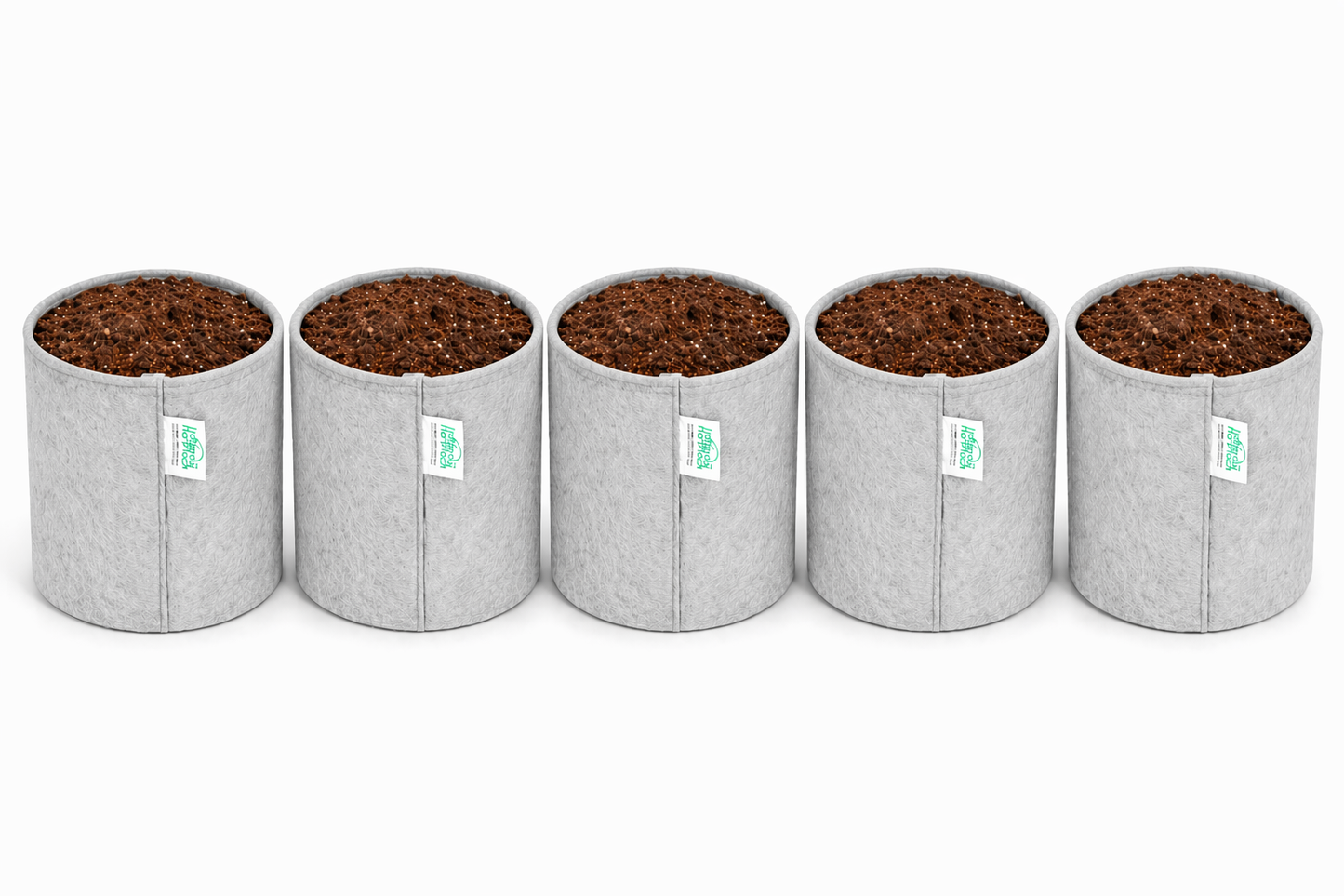Indigrow Superior Geo Fabric Grow Bag 6x6 Inch | 400 GSM Heavy Duty | UV Protected | Air Pruning Breathable Fabric Pot with Handles | For Herbs, Coriander, Mint & Small Plants
