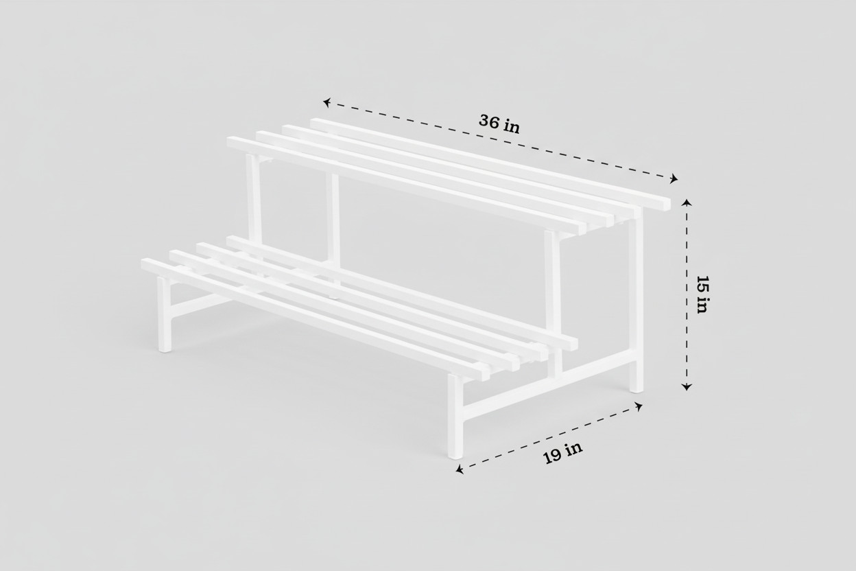 Indigrow Heavy Duty  2-Tier Square Tube Plant Stand  | Heavy Duty Iron Pot Stand for Balcony, Home Decor, Indoor and Outdoor Use