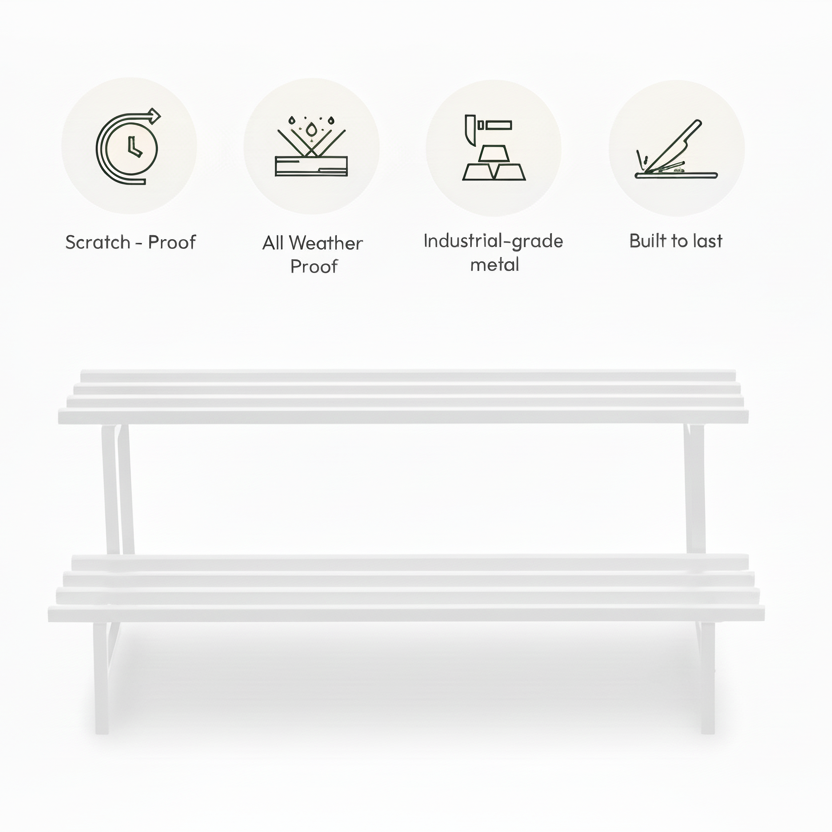 Indigrow Heavy Duty  2-Tier Square Tube Plant Stand  | Heavy Duty Iron Pot Stand for Balcony, Home Decor, Indoor and Outdoor Use