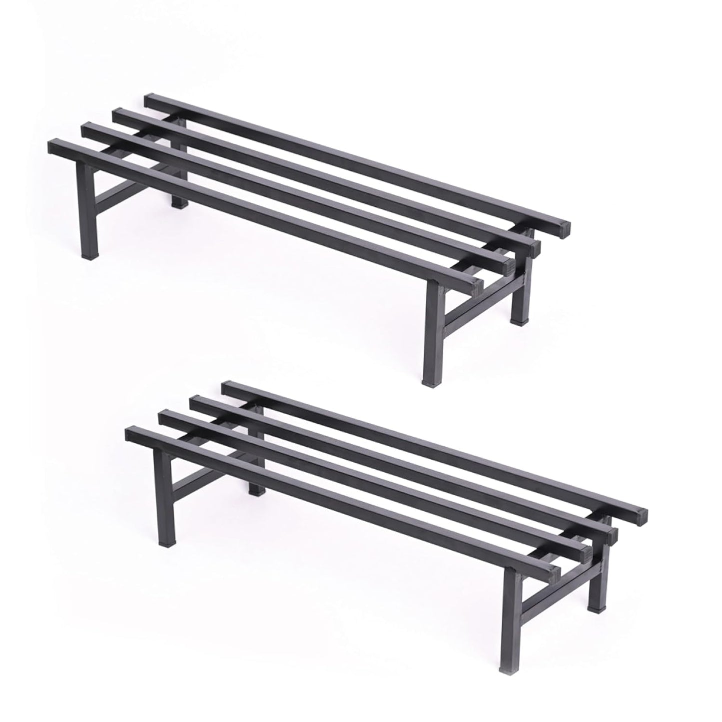 Indigrow Square Tube Rectangular Single Step Plant Stand (Set of 2)