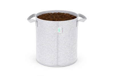 Indigrow Superior Geo Fabric Grow Bag 15x15 Inch | 400 GSM Heavy Duty | UV Protected | Large Breathable Fabric Pot with Handles | For Brinjal, Capsicum, Bottle Gourd, Climbing Vegetables & Fruit Plants