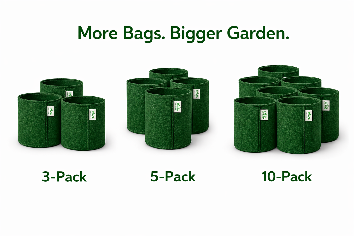 Indigrow Superior Geo Fabric Grow Bag 6x6 Inch | 400 GSM Heavy Duty | UV Protected | Air Pruning Breathable Fabric Pot with Handles | For Herbs, Coriander, Mint & Small Plants
