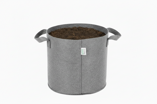 Indigrow Superior Geo Fabric Grow Bag 15x15 Inch | 400 GSM Heavy Duty | UV Protected | Large Fabric Pot with Handles | For Fruit Trees, Banana, Papaya & Kitchen Garden