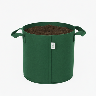 Indigrow Superior Geo Fabric Grow Bag 10x10 Inch | 400 GSM Heavy Duty | UV Protected | Air Pruning Breathable Fabric Pot with Handles | For Tomatoes,Vegetables & Kitchen Garden
