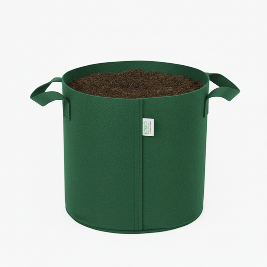Indigrow Superior Geo Fabric Grow Bag 10x10 Inch | 400 GSM Heavy Duty | UV Protected | Air Pruning Breathable Fabric Pot with Handles | For Tomatoes,Vegetables & Kitchen Garden