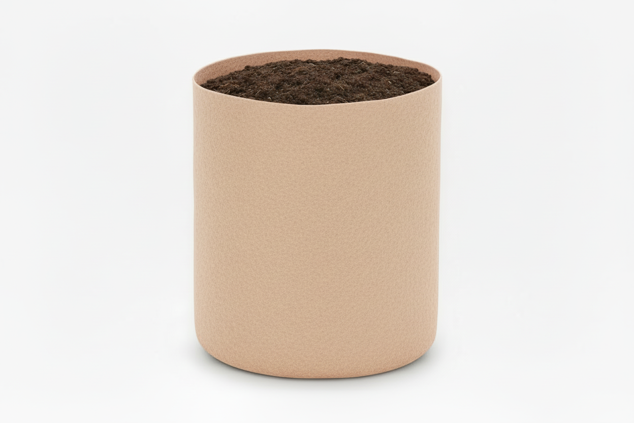 Indigrow Superior Geo Fabric Grow Bag 18x18 Inch | 400 GSM Premium Heavy Duty | UV Protected | Extra Large Breathable Fabric Pot with Handles | For Brinjal, Capsicum, Banana, Papaya & Fruit Plants |