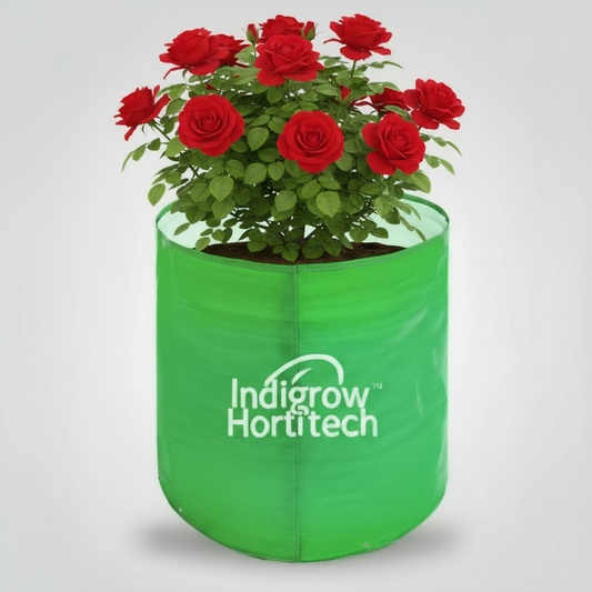 Indigrow Durable 9x9 Inch HDPE Circular Grow Bag for Healthy Garden Plants