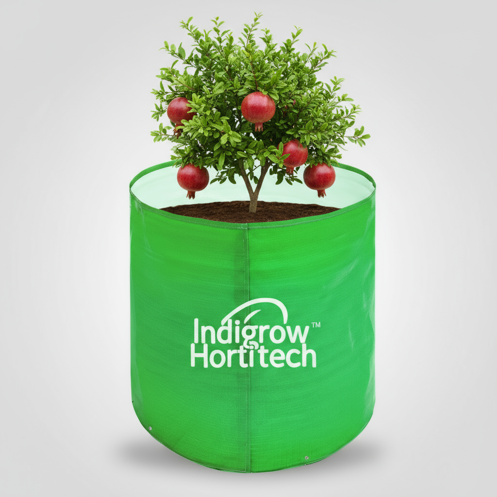 Indigrow Durable 12x12 Inch HDPE Circular Grow Bag for Healthy Garden Plants