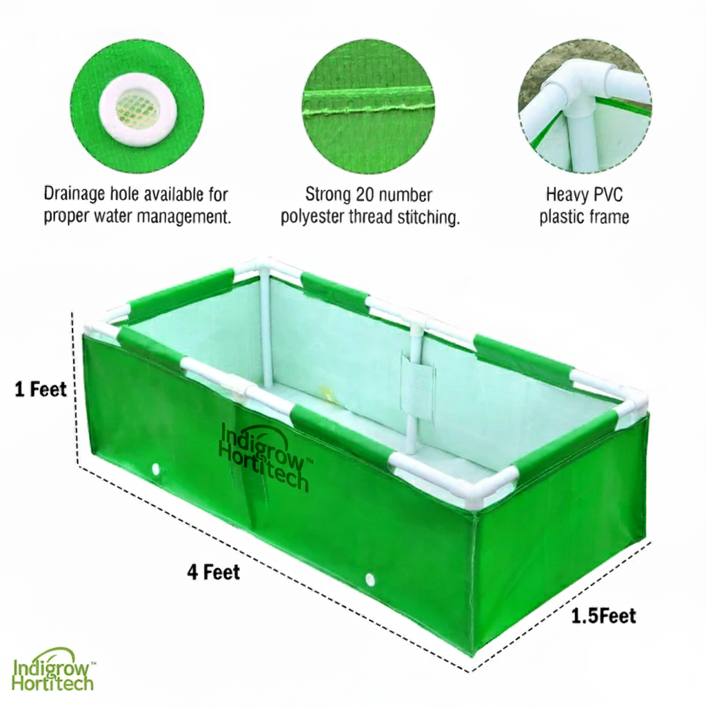 HDPE Rectangular Grow Bag | 6x3x1ft | 360 GSM