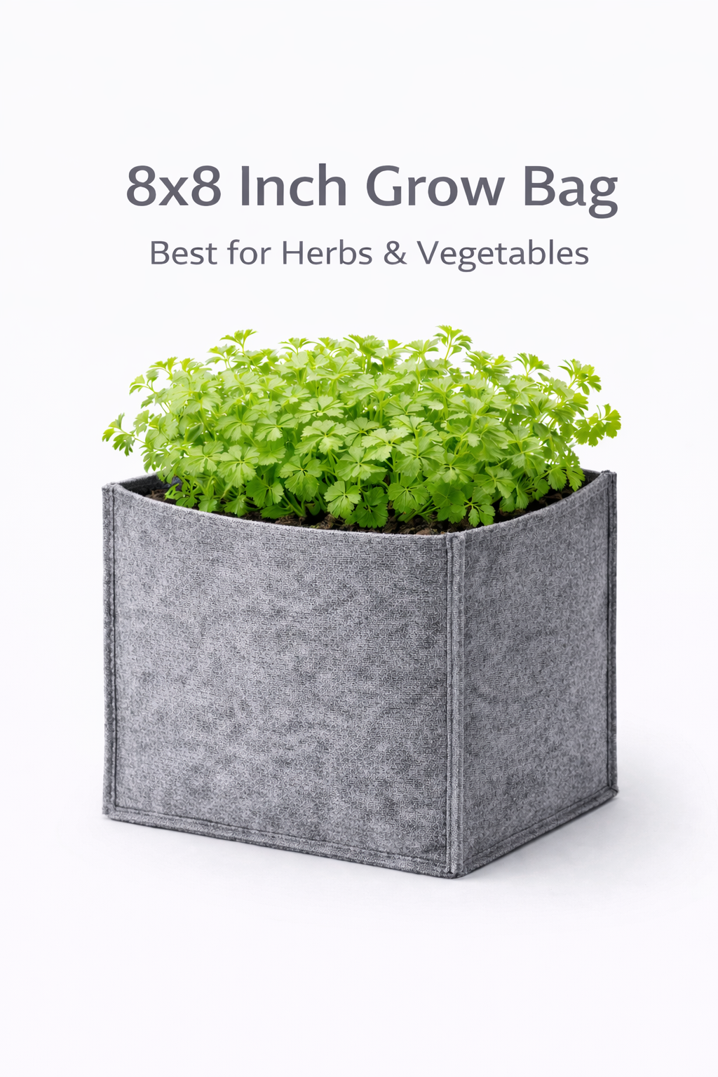 Indigrow Hortitech 12x12 Inch Square Non-Woven Geo Fabric Grow Bag | 400SM Heavy Duty | UV Stabilised | Air Pruning Breathable Fabric Pot