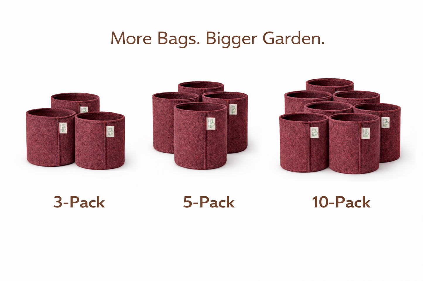 Indigrow Superior Geo Fabric Grow Bag 6x6 Inch | 400 GSM Heavy Duty | UV Protected | Air Pruning Breathable Fabric Pot with Handles | For Herbs, Coriander, Mint & Small Plants