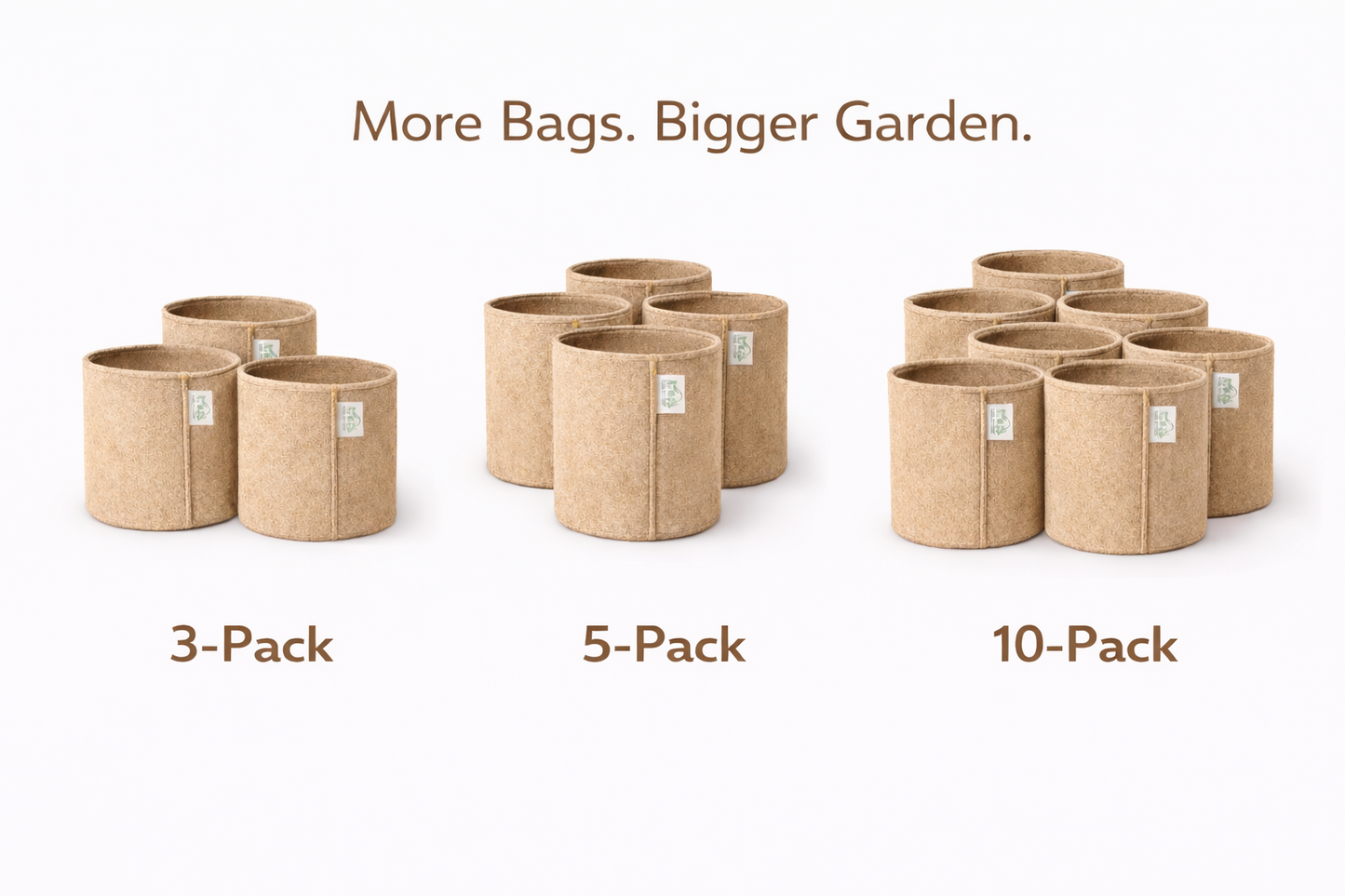 Indigrow Superior Geo Fabric Grow Bag 6x6 Inch | 400 GSM Heavy Duty | UV Protected | Air Pruning Breathable Fabric Pot with Handles | For Herbs, Coriander, Mint & Small Plants