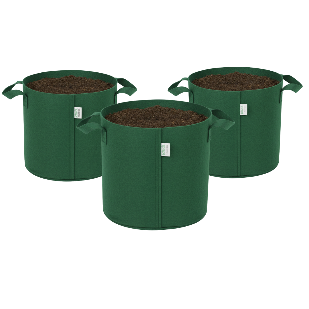 Indigrow Superior Geo Fabric Grow Bag 10x10 Inch | 400 GSM Heavy Duty | UV Protected | Air Pruning Breathable Fabric Pot with Handles | For Tomatoes,Vegetables & Kitchen Garden