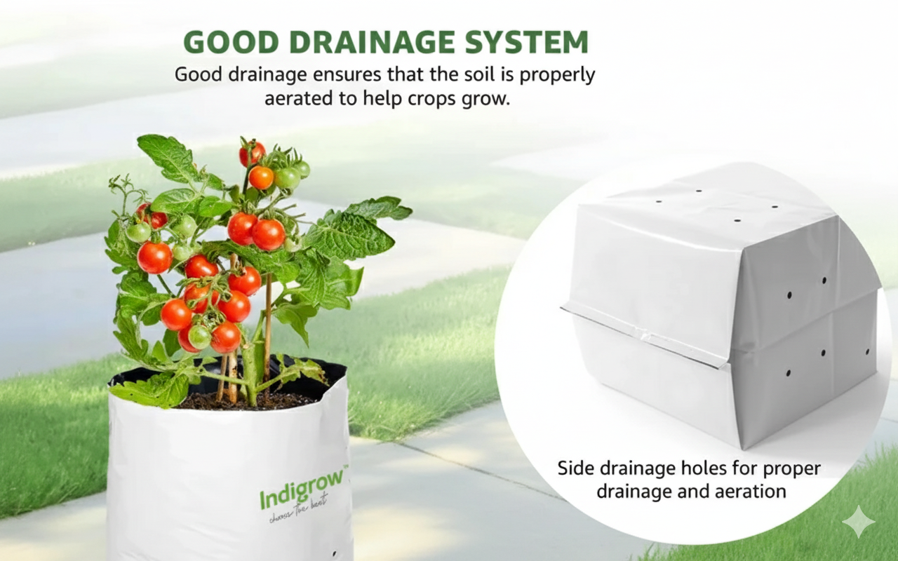 LDPE Double layer Grow Bag 28x28x50 cm