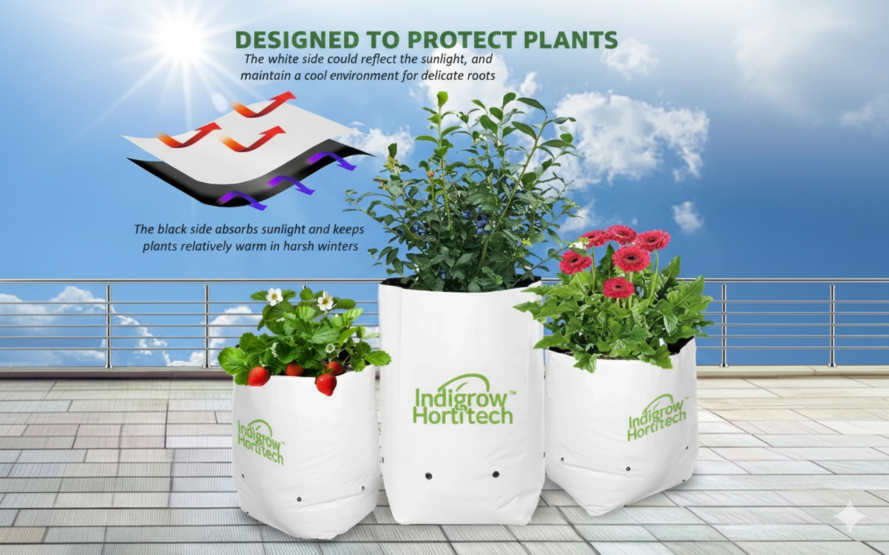 LDPE Double layer Grow Bag 28x28x50 cm