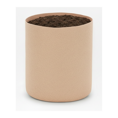 18x18 inch beige 400 GSM geo fabric grow bag without handles