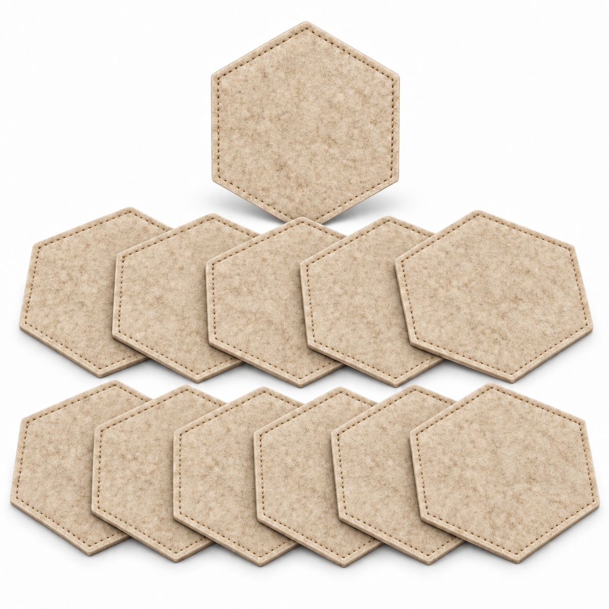 Indigrow Hortitech beige 4-inch hexagon plant saucers pack of 12