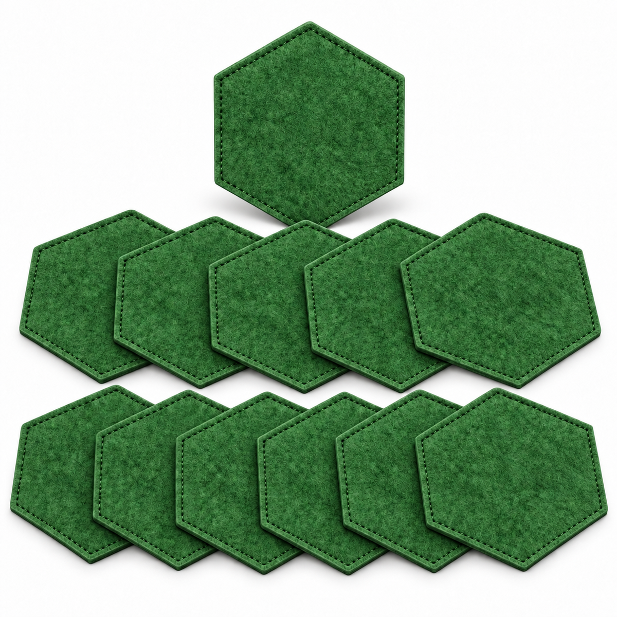 Indigrow Hortitech green 4-inch hexagon plant saucers pack of 12