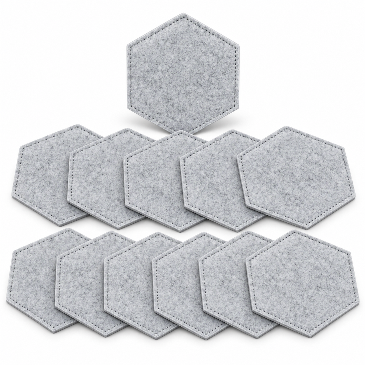 Indigrow Hortitech light grey 4-inch hexagon plant saucers pack of 12