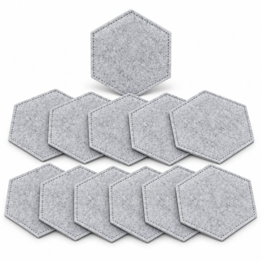 Indigrow Hortitech light grey 4-inch hexagon plant saucers pack of 12