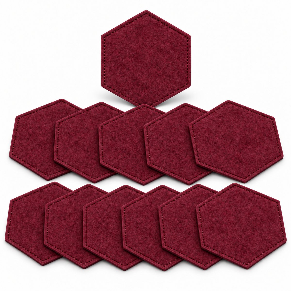 Indigrow Hortitech maroon 4-inch hexagon plant saucers pack of 12