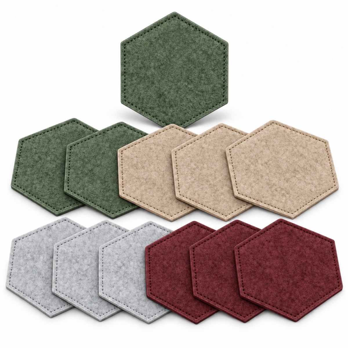 Indigrow Hortitech mixed colours 4-inch hexagon plant saucers pack of 12