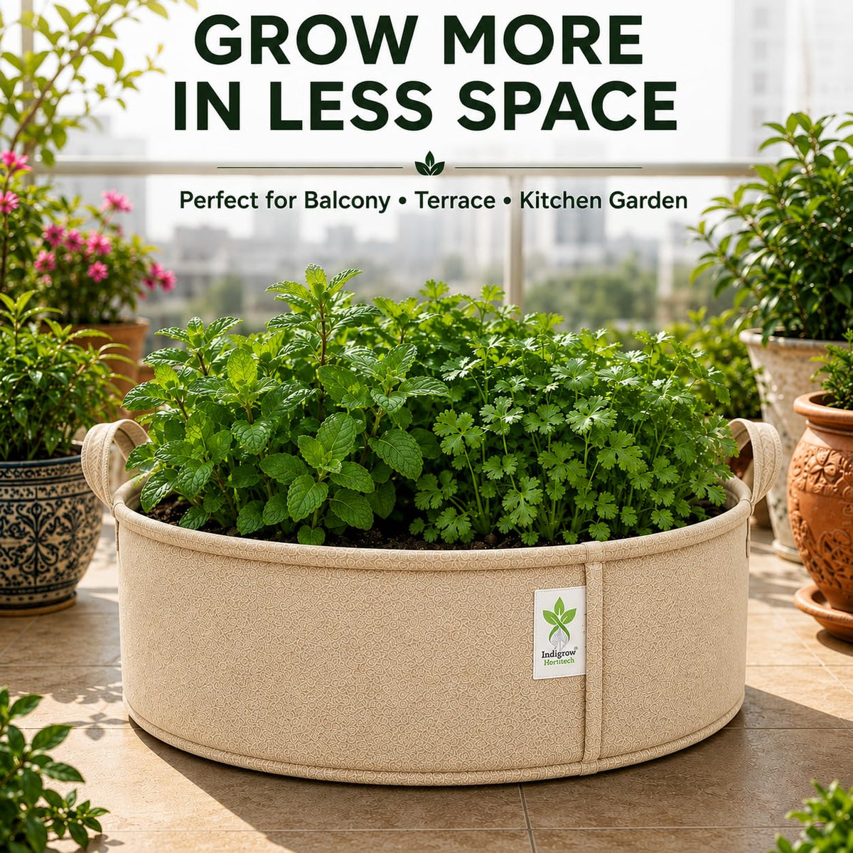 Beige low-profile grow bag feature image