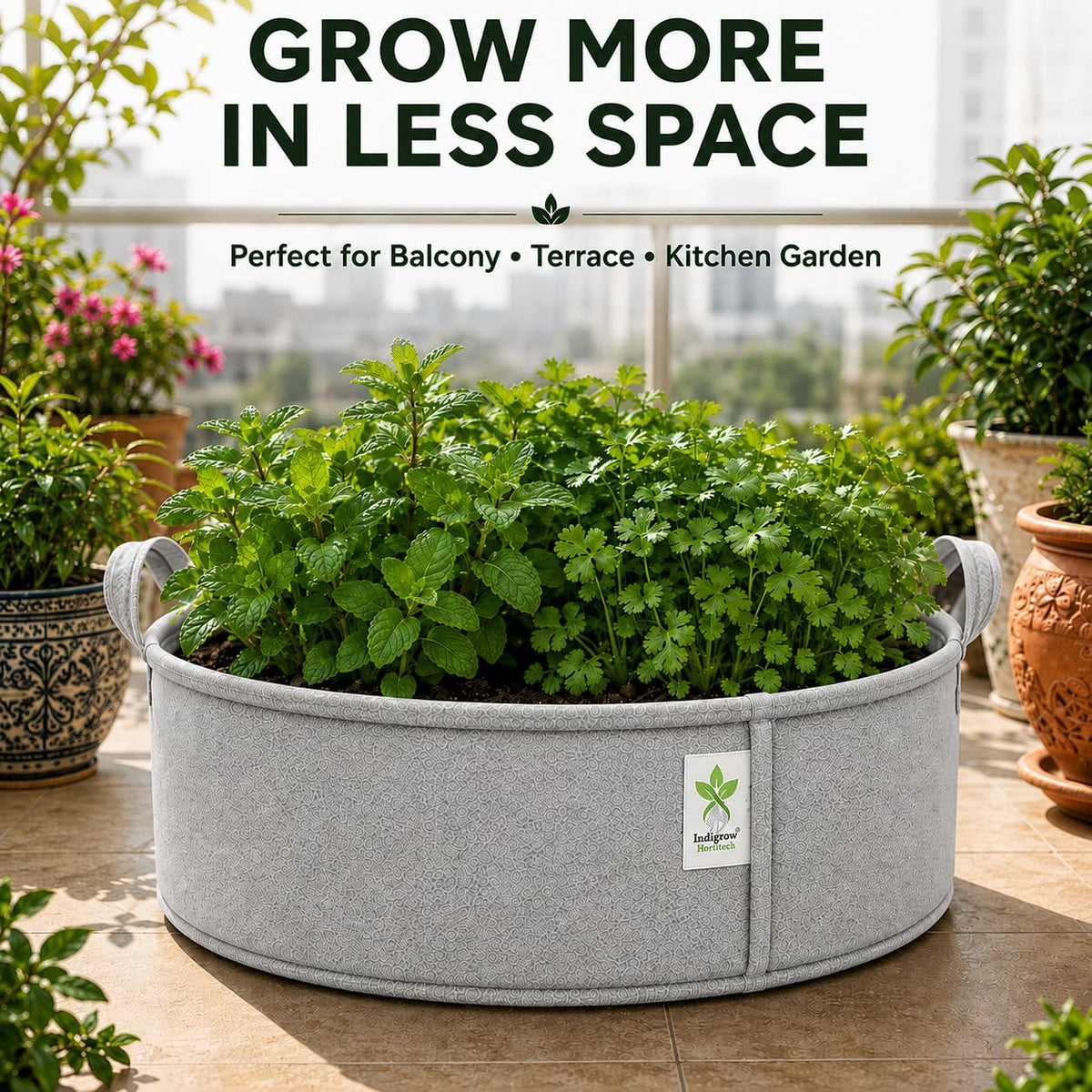 Grey low-profile grow bag feature image