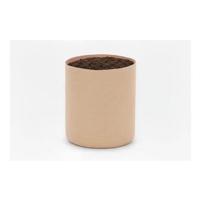 18x18 beige geo fabric grow bag without handles main image