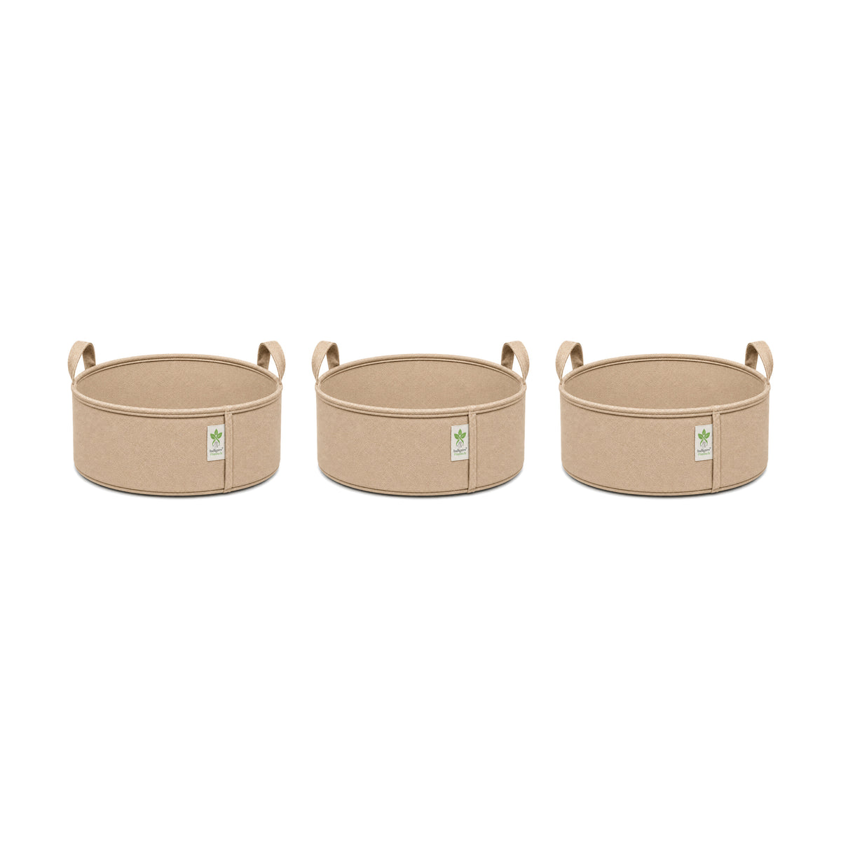 Beige low-profile grow bag 12x6 pack of 3 v2
