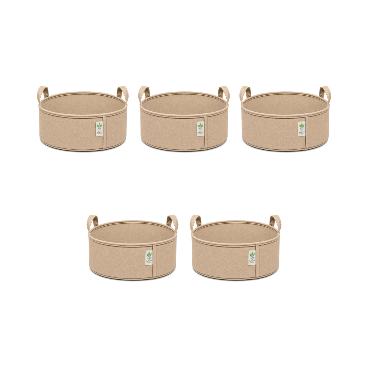 Beige low-profile grow bag 12x6 pack of 5 v2