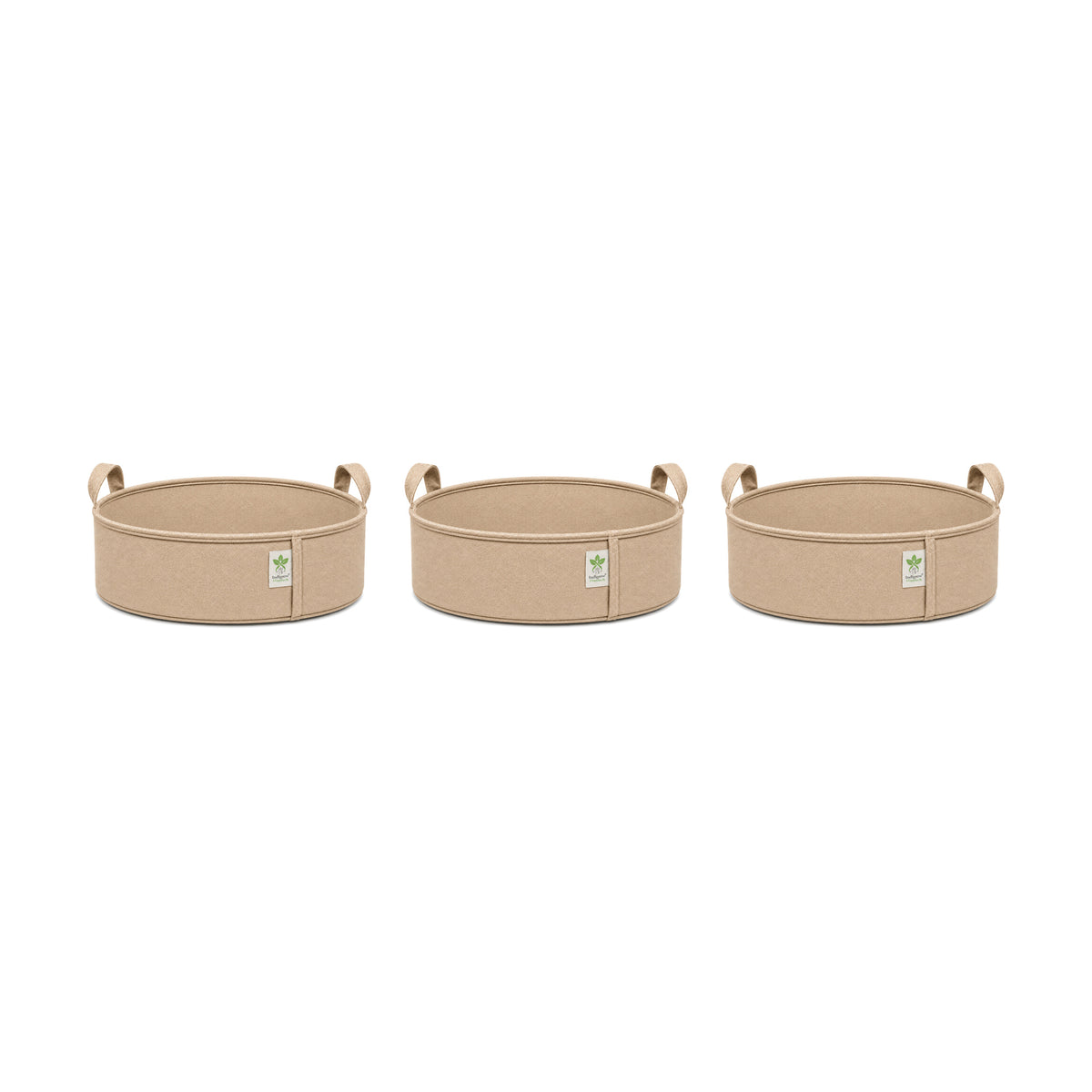 Beige low-profile grow bag 15x6 pack of 3 v2