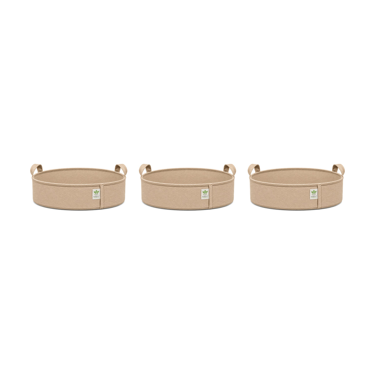 Beige low-profile grow bag 18x6 pack of 3 v2