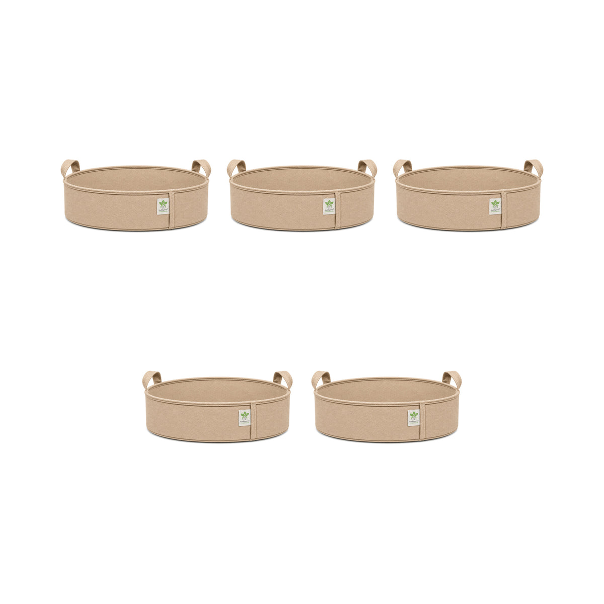 Beige low-profile grow bag 18x6 pack of 5 v2