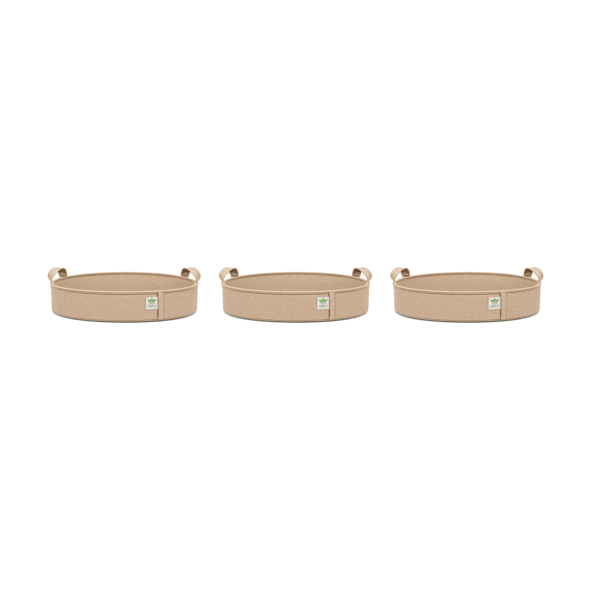 Beige low-profile grow bag 24x6 pack of 3 v2