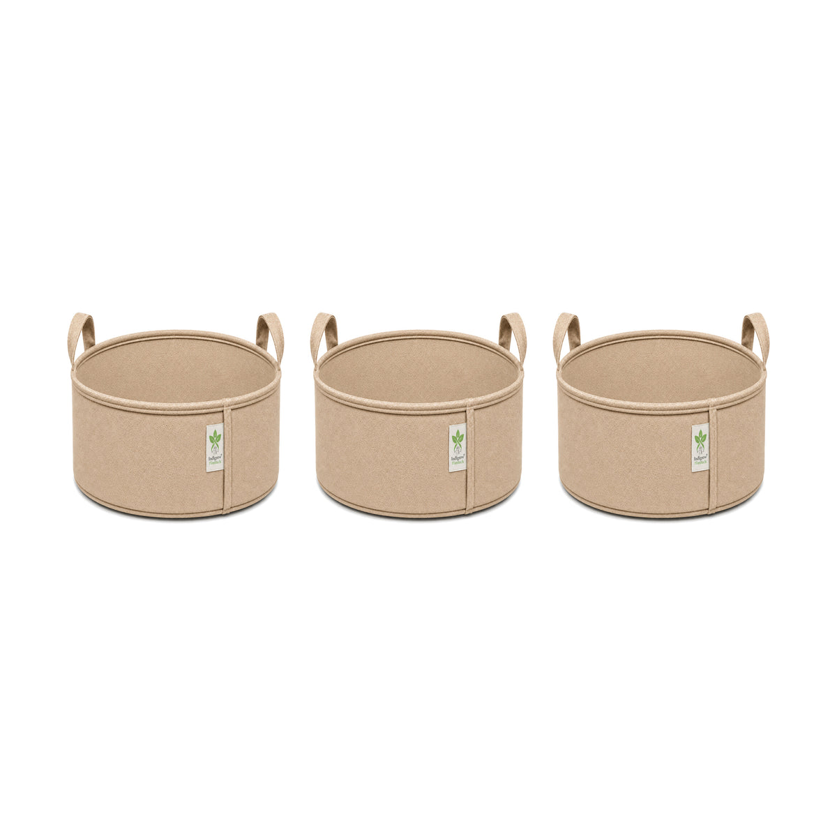 Beige low-profile grow bag 9x6 pack of 3 v2