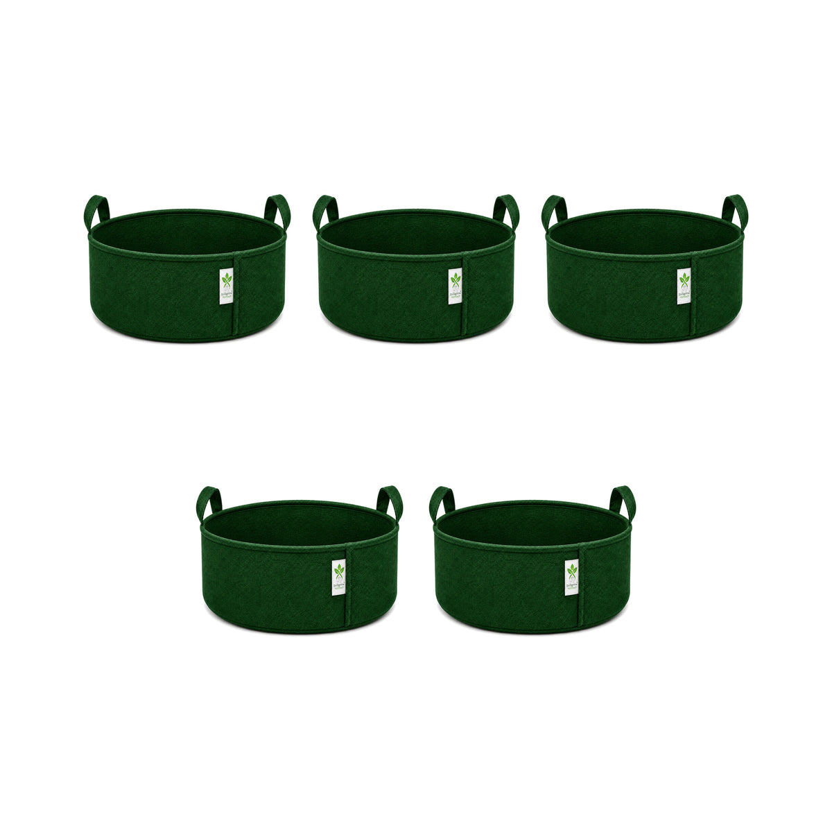 Green low-profile grow bag 12x6 pack of 5 v2