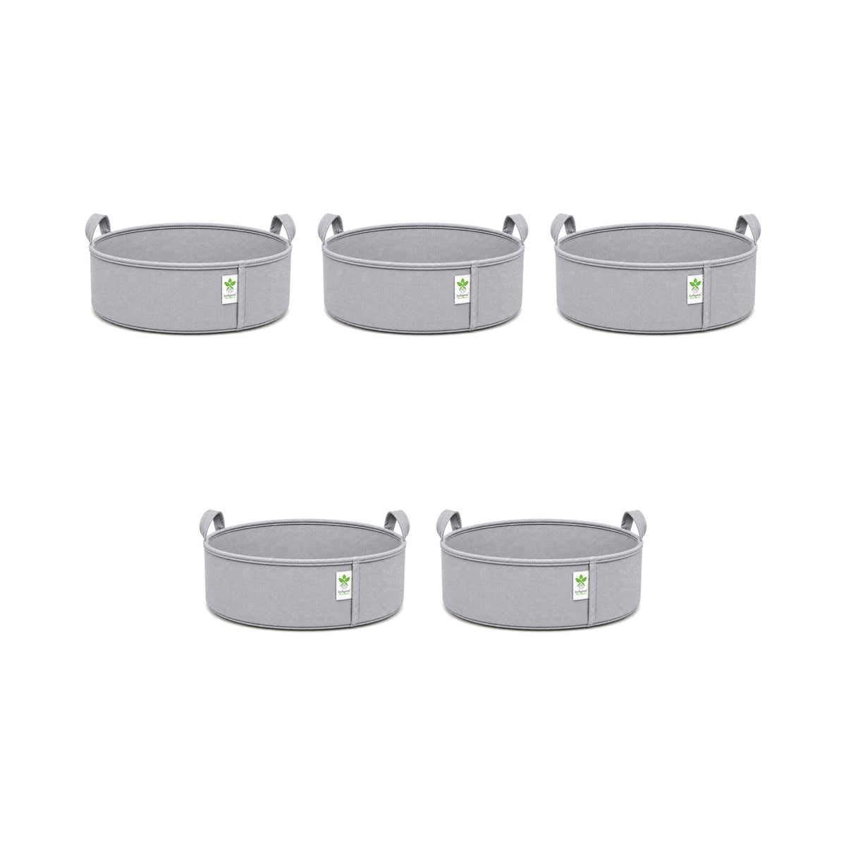 Grey low-profile grow bag 15x6 pack of 5 v2