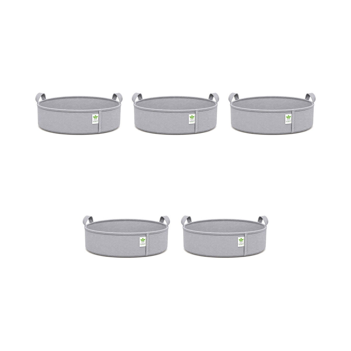 Grey low-profile grow bag 18x6 pack of 5 v2