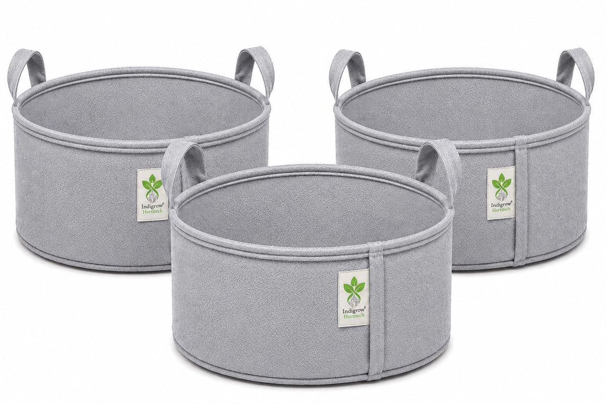 Light Grey geo fabric grow bag 18x9 inches pack of 3