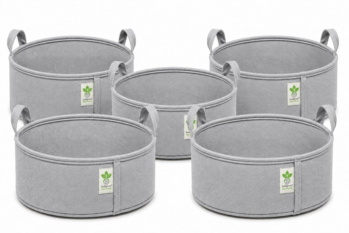 Light Grey geo fabric grow bag 21x9 inches pack of 5