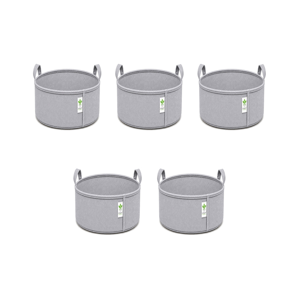 Grey low-profile grow bag 9x6 pack of 5 v2