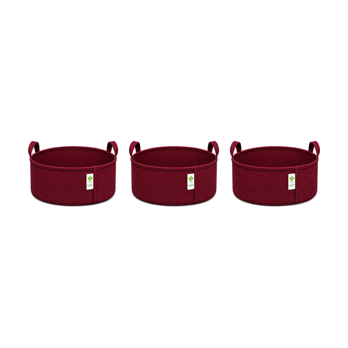 Maroon low-profile grow bag 12x6 pack of 3 v2