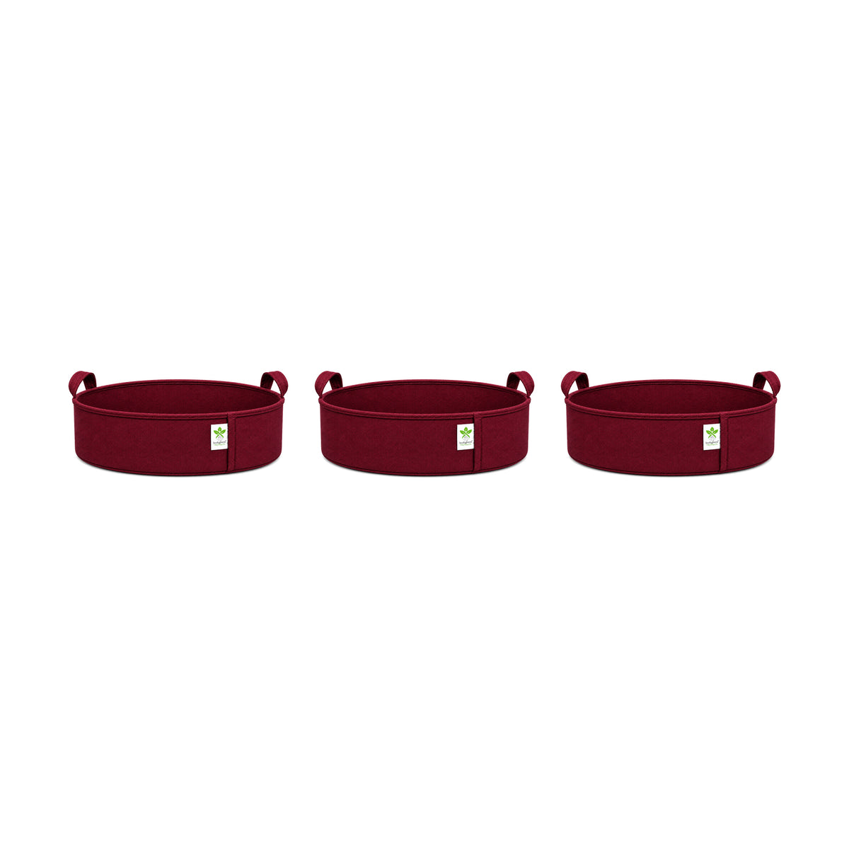 Maroon low-profile grow bag 18x6 pack of 3 v2