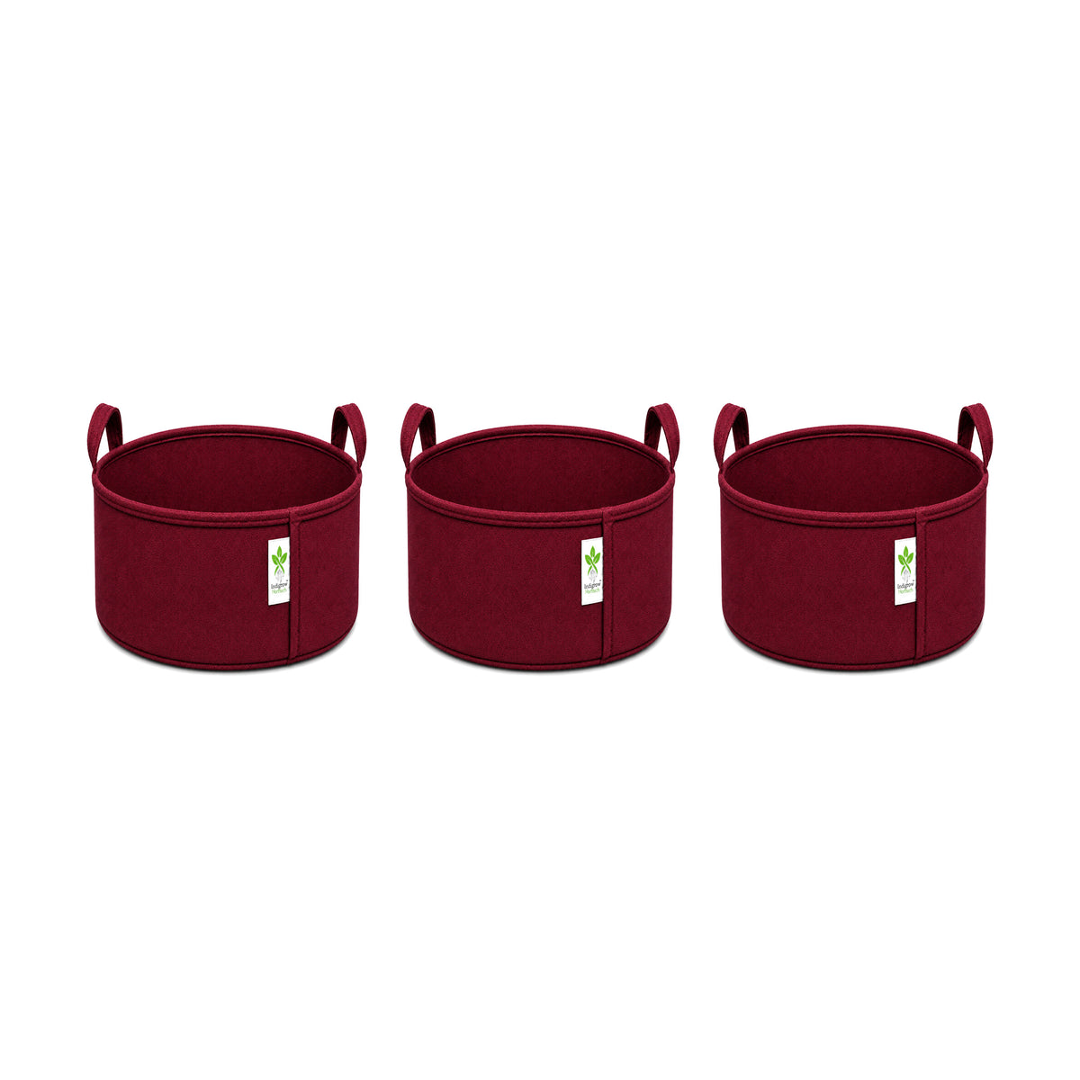 Maroon low-profile grow bag 9x6 pack of 3 v2