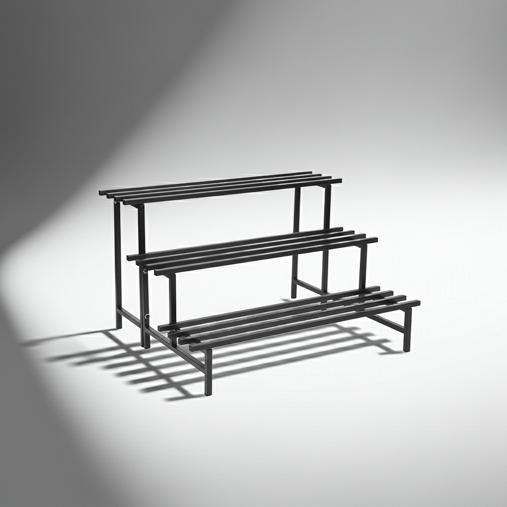 Indigrow Heavy Duty  3-Tier Square Tube Plant Stand  | Heavy Duty Iron Pot Stand for Balcony, Home Decor, Indoor and Outdoor Use